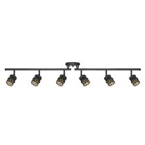 Bronze track lighting for outlet kitchen